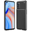 Flexi Slim Carbon Fibre Case for Oppo Reno4 5G - Black (Pattern)