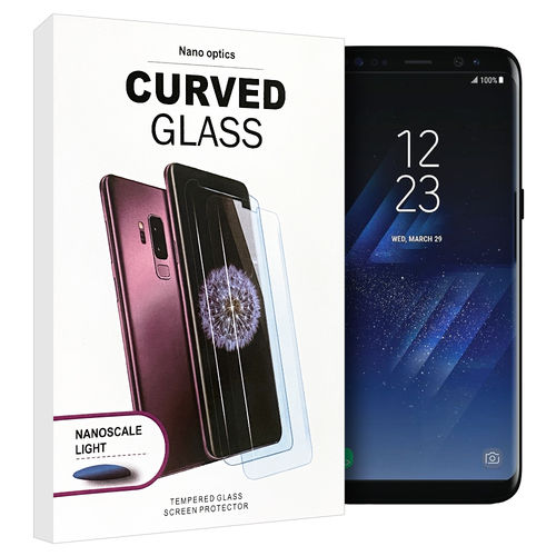 UV Liquid 3D Curved Tempered Glass Screen Protector for Samsung Galaxy S8+