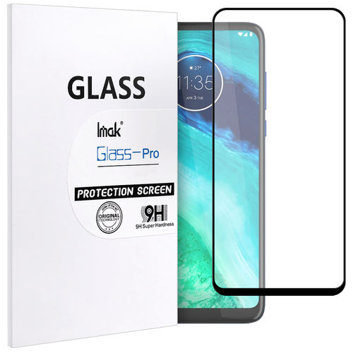 Imak Full Coverage Tempered Glass Screen Protector for Motorola Moto G8 - Black