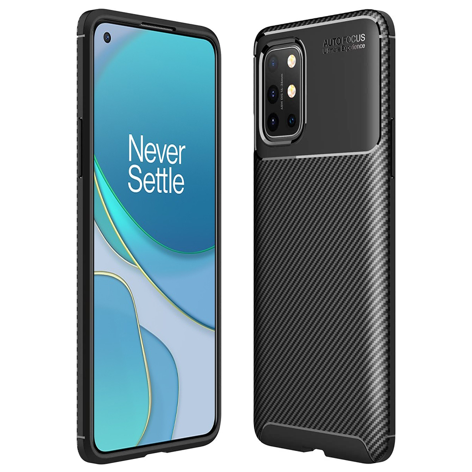 Flexi Slim Carbon Fibre Case for OnePlus 8T - Black (Pattern)