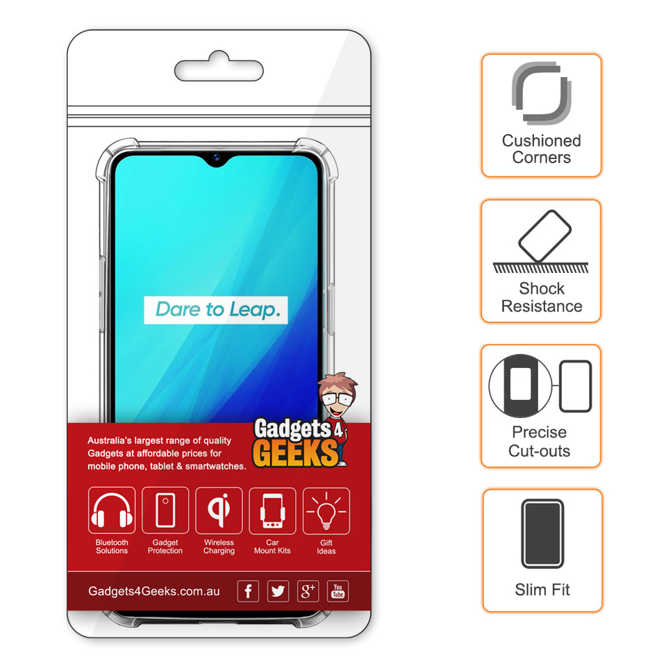 Flexi Shock Gel Case for realme 5 / C3 - Clear (Gloss Grip)