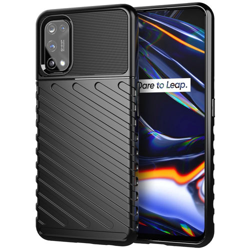 Flexi Thunder Shockproof Case for realme 7 Pro - Black (Texture)