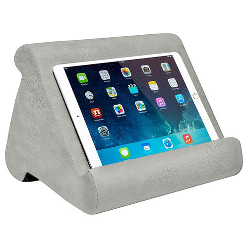 Super Soft Bed & Couch Pillow Holder / Lap Stand for iPad / Kindle / Tablet - Grey