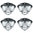 Baseus Energy Outdoor (4-Pack) LED Outdoor Wall Lamp / Motion Sensor Light / Solar Panel