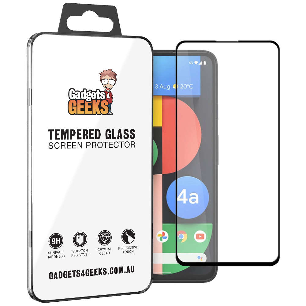 Full Coverage Tempered Glass Screen Protector for Google Pixel 4a 5G - Black