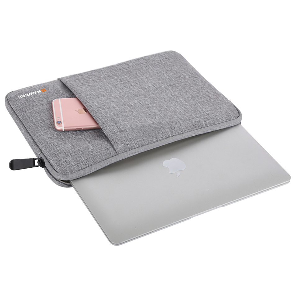 Haweel (15 to 16-inch) Zipper Sleeve Carry Case for iPad Pro / MacBook Pro / Laptop - Grey