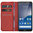 Leather Wallet Case & Card Holder Pouch for Nokia C3 - Red