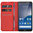 Leather Wallet Case & Card Holder Pouch for Nokia C3 - Red