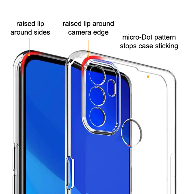 Flexi Slim Gel Case for Oppo A53 / A53s - Clear (Gloss Grip)