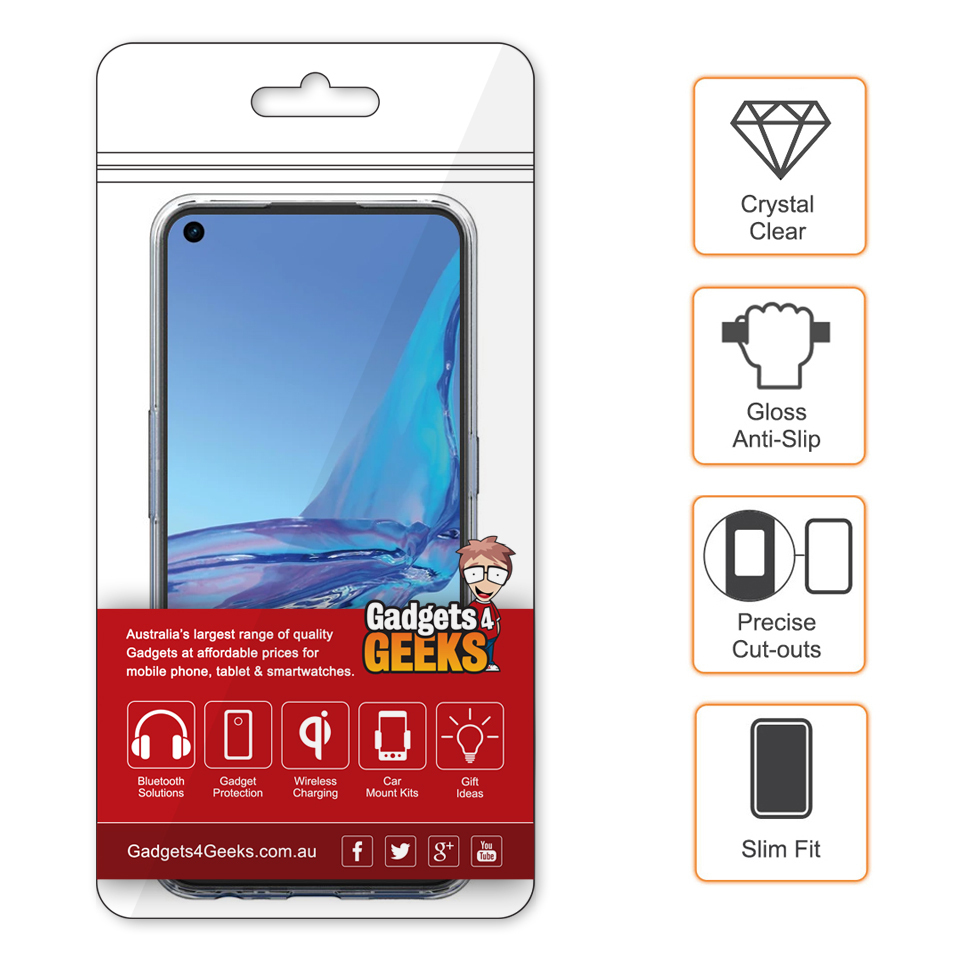 Flexi Slim Gel Case for Oppo A53 / A53s - Clear (Gloss Grip)