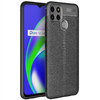 Flexi Slim Litchi Texture Case for realme C12 - Black Stitch