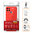 Flexi Slim Litchi Texture Case for realme C12 - Red Stitch