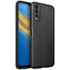 Flexi Slim Litchi Texture Case for Vivo Y11s / Y20s - Black Stitch