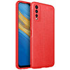 Flexi Slim Litchi Texture Case for Vivo Y11s / Y20s - Red Stitch