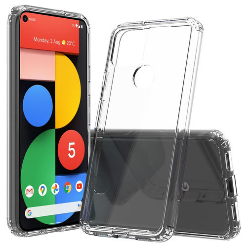 Hybrid Fusion Shockproof Bumper Case for Google Pixel 5 - Clear