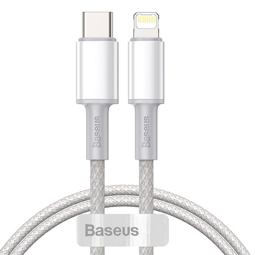 Baseus (20W) USB-PD (Type-C) to Lightning Cable (1m) for iPhone / iPad - White