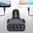 (48W) 4-Port USB Fast Car Charger for Phone / Tablet - Grey