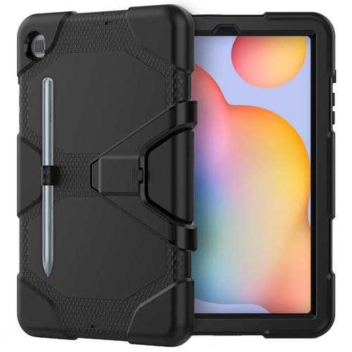 Dual Shield Tough Shockproof Case & Stand for Samsung Galaxy Tab S6 Lite - Black
