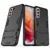 Slim Armour Tough Shockproof Case & Stand for Samsung Galaxy S21 - Black