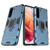 Slim Armour Tough Shockproof Case / Ring Holder Stand for Samsung Galaxy S21 - Blue