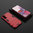 Slim Armour Tough Shockproof Case & Stand for Samsung Galaxy S21 - Red