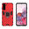 Slim Armour Tough Shockproof Case / Ring Holder Stand for Samsung Galaxy S21 - Red