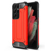 Military Defender Tough Shockproof Case for Samsung Galaxy S21 Ultra - Red