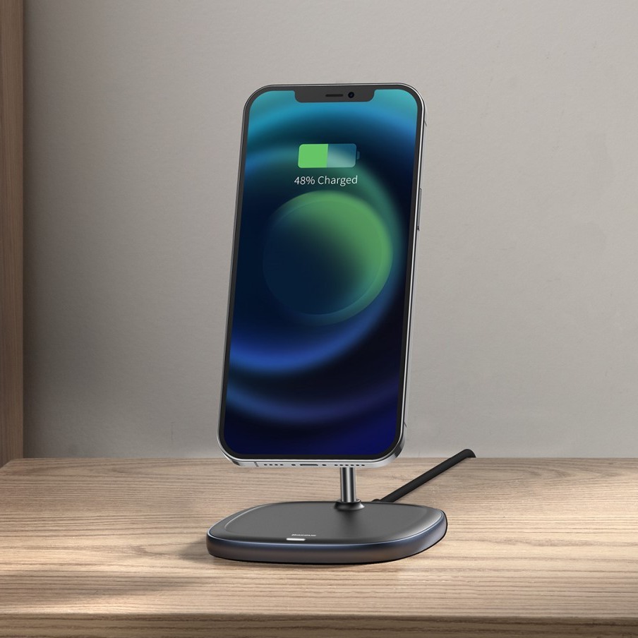 Baseus Swan MagSafe Wireless Charger Stand for iPhone (Black)
