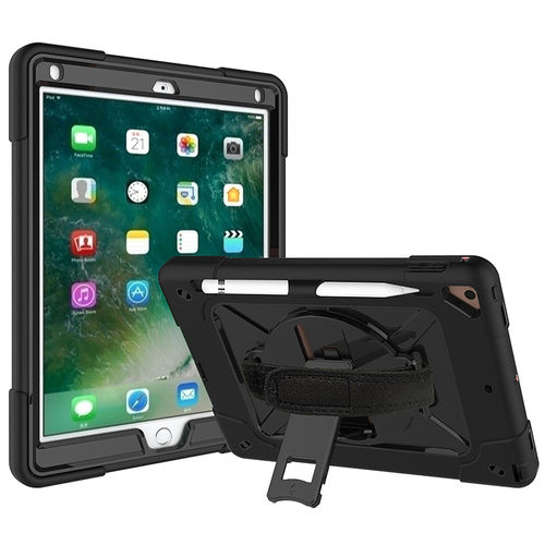 Dual Armour / Hand Strap / Kickstand / Shockproof Case for Apple iPad Air 2 / Pro (9.7-inch)