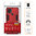 Slim Armour Tough Shockproof Case & Stand for Oppo A15 - Red
