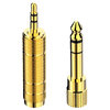 (2-in-1) TRS 6.35mm to 3.5mm Aux Jack (Female) Audio Adapter