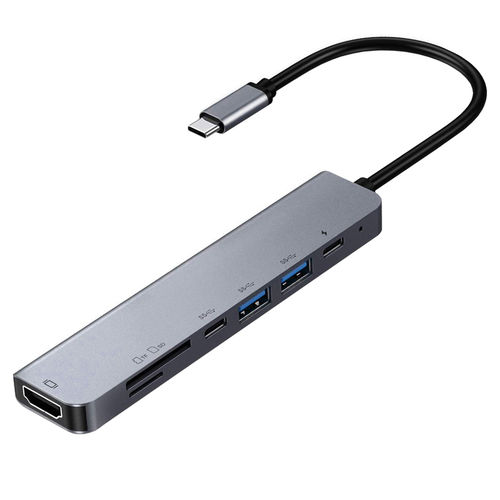 7-in-1 (87W) USB Type-C (PD) Hub Adapter / USB 3.0 / SD Card / HDMI for Laptop / Tablet