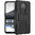 Dual Layer Rugged Tough Shockproof Case & Stand for Nokia 3.4 - Black