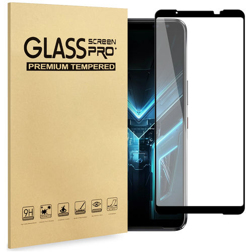 Full Coverage Tempered Glass Screen Protector for Asus ROG Phone 3 - Black