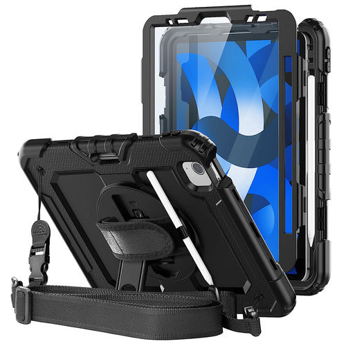 Dual Armour / Hand Strap / Kickstand / Shockproof Case for Apple iPad Air (4th / 5th Gen)