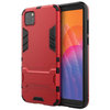 Slim Armour Tough Shockproof Case & Stand for Huawei Y5p - Red