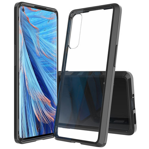 Hybrid Fusion Shockproof Bumper Case for Oppo Find X2 Neo - Black (frame)