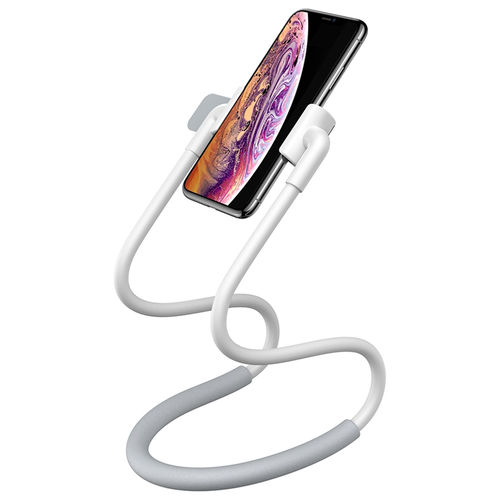 Baseus Neck Mounted / Flexible Lazy Arm / Holder Mount for Mobile Phone / Tablet - White