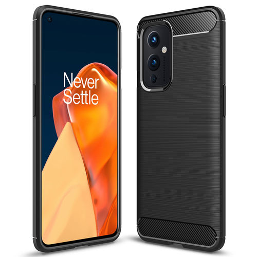 Flexi Slim Carbon Fibre Case for OnePlus 9 - Brushed Black