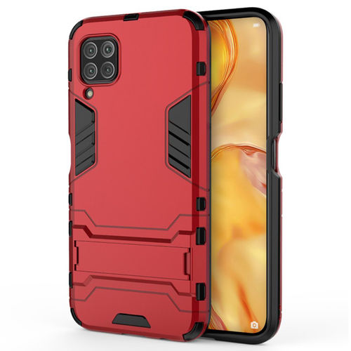 Slim Armour Tough Shockproof Case & Stand for Huawei Nova 7i - Red