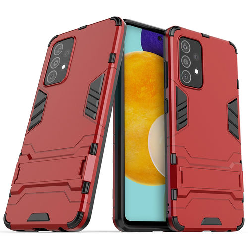 Slim Armour Tough Shockproof Case & Stand for Samsung Galaxy A52 / A52s - Red