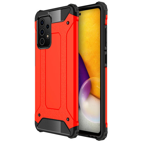 Military Defender Tough Shockproof Case for Samsung Galaxy A72 - Red