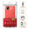 Flexi Slim Litchi Texture Case for Huawei Y5p - Red Stitch