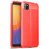 Flexi Slim Litchi Texture Case for Huawei Y5p - Red Stitch