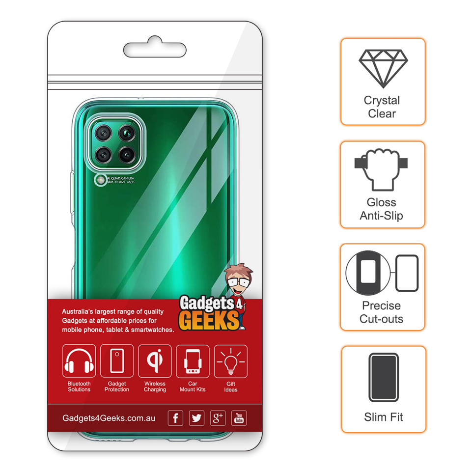 Flexi Slim Gel Case for Huawei Nova 7i - Clear (Gloss Grip)
