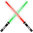 (2-in-1) Star Wars Dual Lightsaber / 5-Colour LED / Sound Motion Sensitive (26-inch Set)