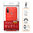 Flexi Slim Carbon Fibre Case for Motorola Moto E7 Power - Brushed Red