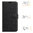 Leather Wallet Case & Card Holder Pouch for Motorola Moto E7 - Black