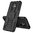 Dual Layer Rugged Tough Case & Stand for Motorola Moto E7 - Black