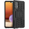 Dual Layer Rugged Tough Case & Stand for Samsung Galaxy A32 4G - Black